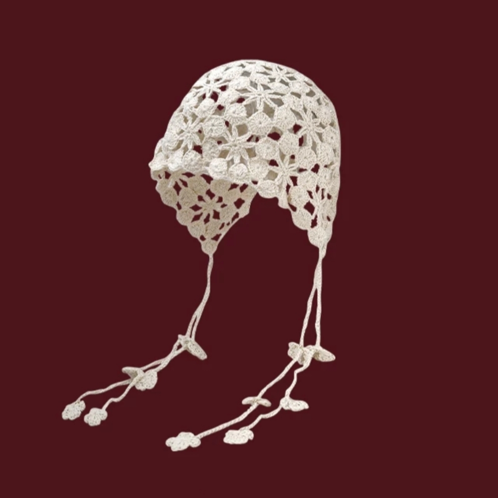 Elegant Cream Crochet Women's Hat